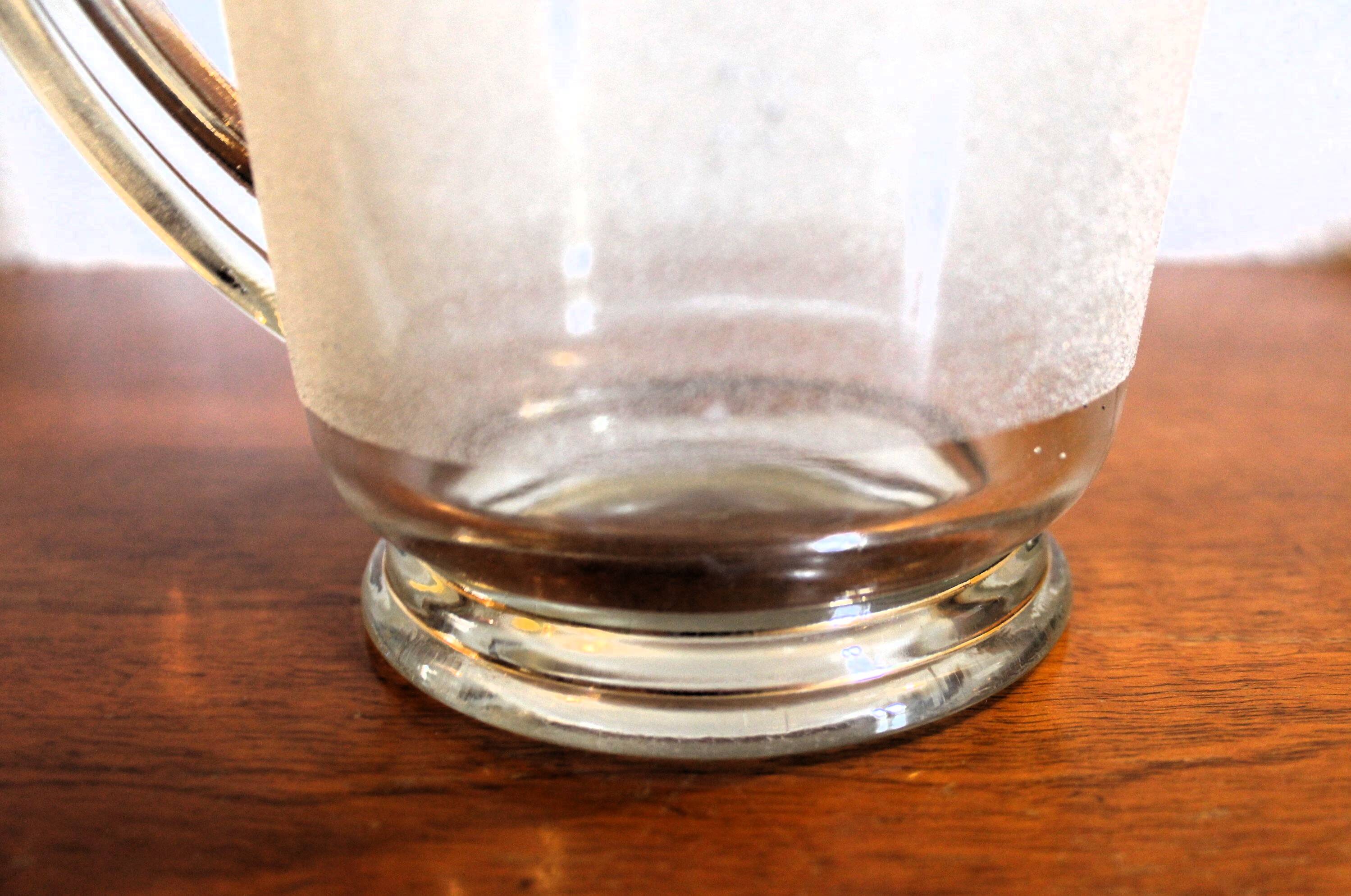 Set of 12 vintage 1950s granita glasses and pitcher