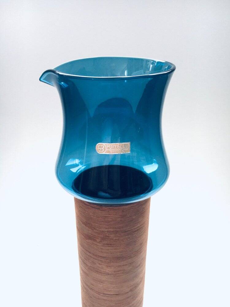 Mid-Century Modern Scandinavian Glass Decanter by Pukeberg, Sweden, 1960s