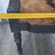 Fauteuil de caractère en bois noir et peau de bête #CHMR