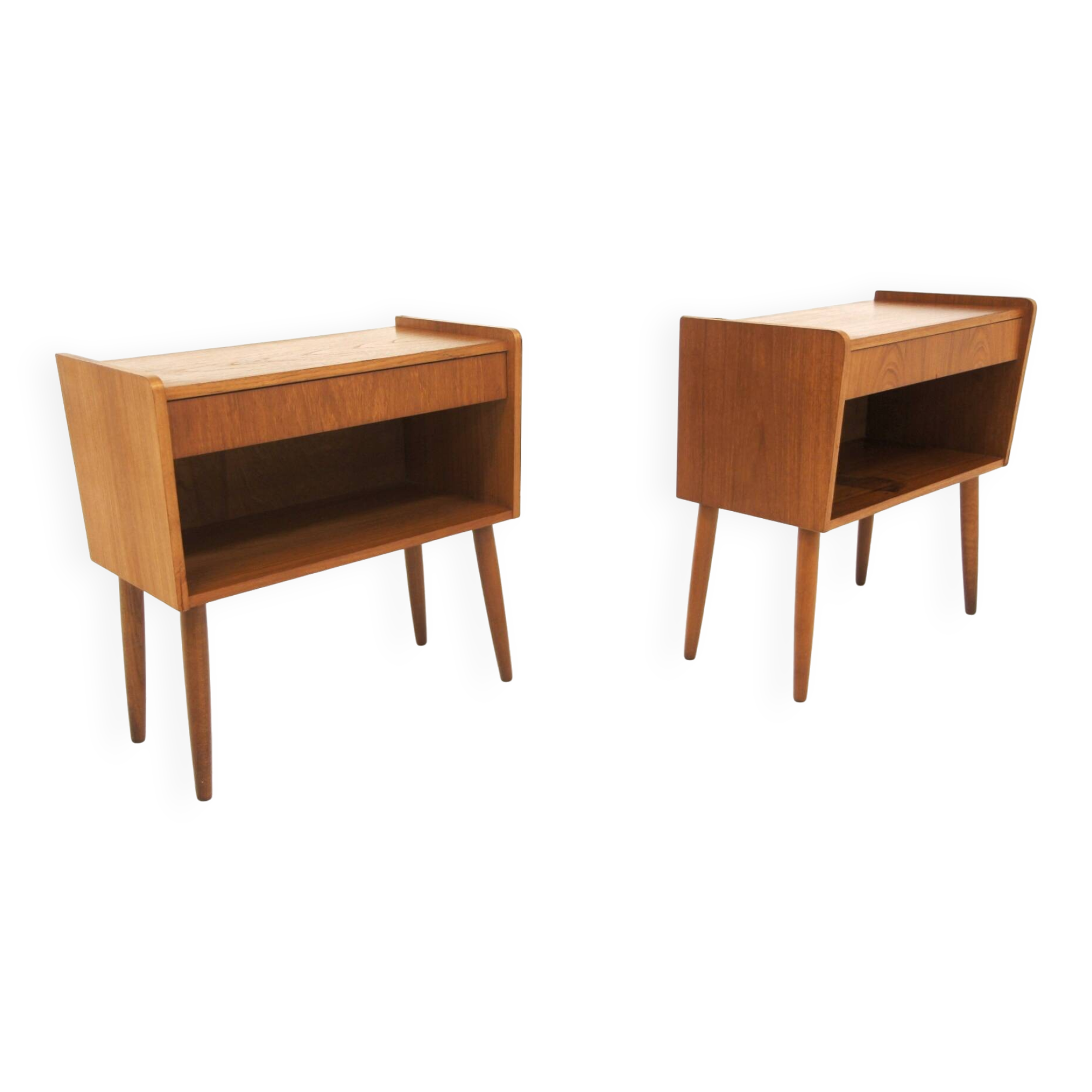 Set of 2 teak bedside tables, Sweden, 1960