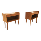 Set of 2 teak bedside tables, Sweden, 1960