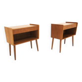 Set of 2 teak bedside tables, Sweden, 1960