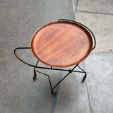 Modern folding teak trolley from the mid-century, Sweden, 1960s