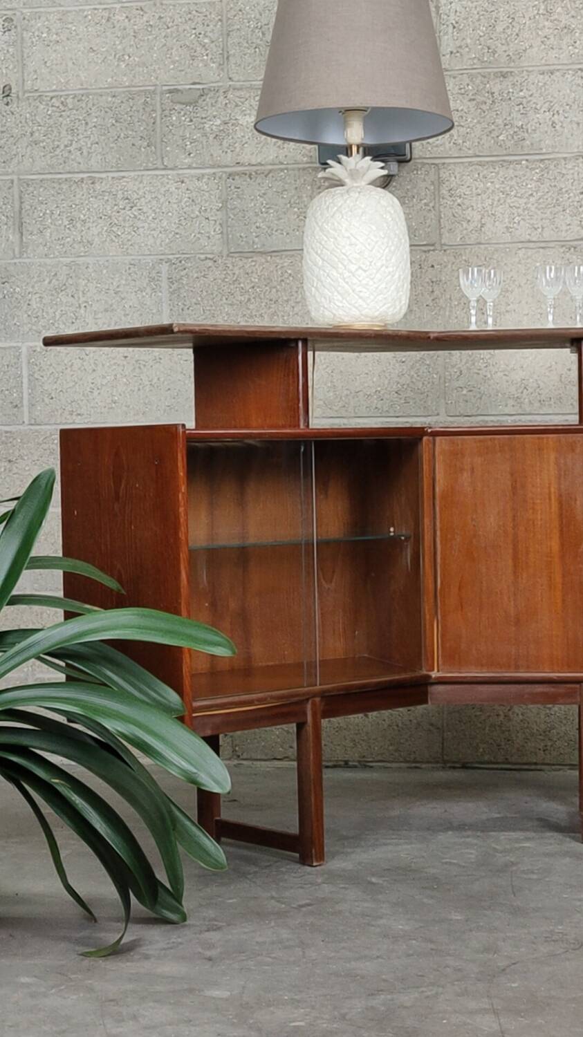 Scandinavian teak bar by Turnidge England 1960s