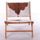 Vintage Relax chair upholstered with cowhide, 1970
