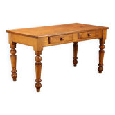 Table ancienne en peuplier avec tiroirs, Italie, XIXe siècle