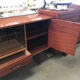 Vintage 1960s enfilade in varnished cherry wood.