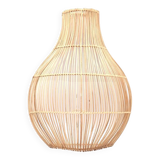 Natural rattan wall light
