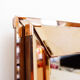 Rectangular mirror with pink parclose attributed to Jacques Adnet - circa 1940