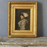 Profile of an Elegant, 1884 Signed Dated - Hst