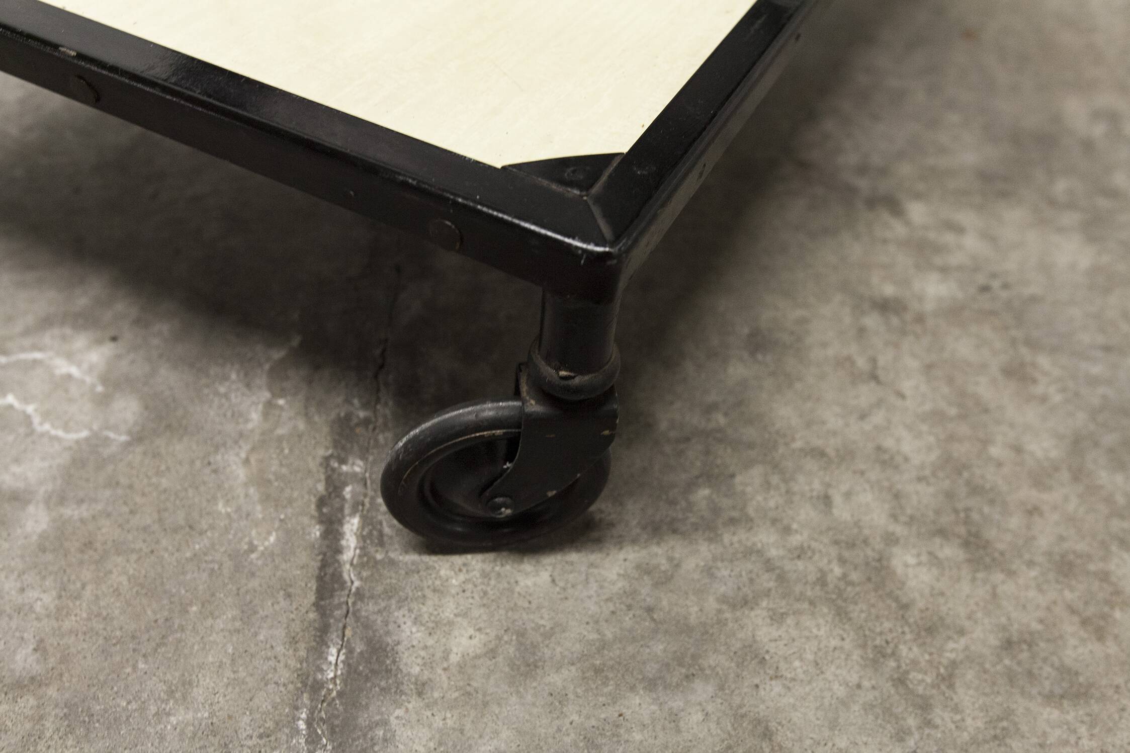 Trolley on wheels 1960 perforated metal