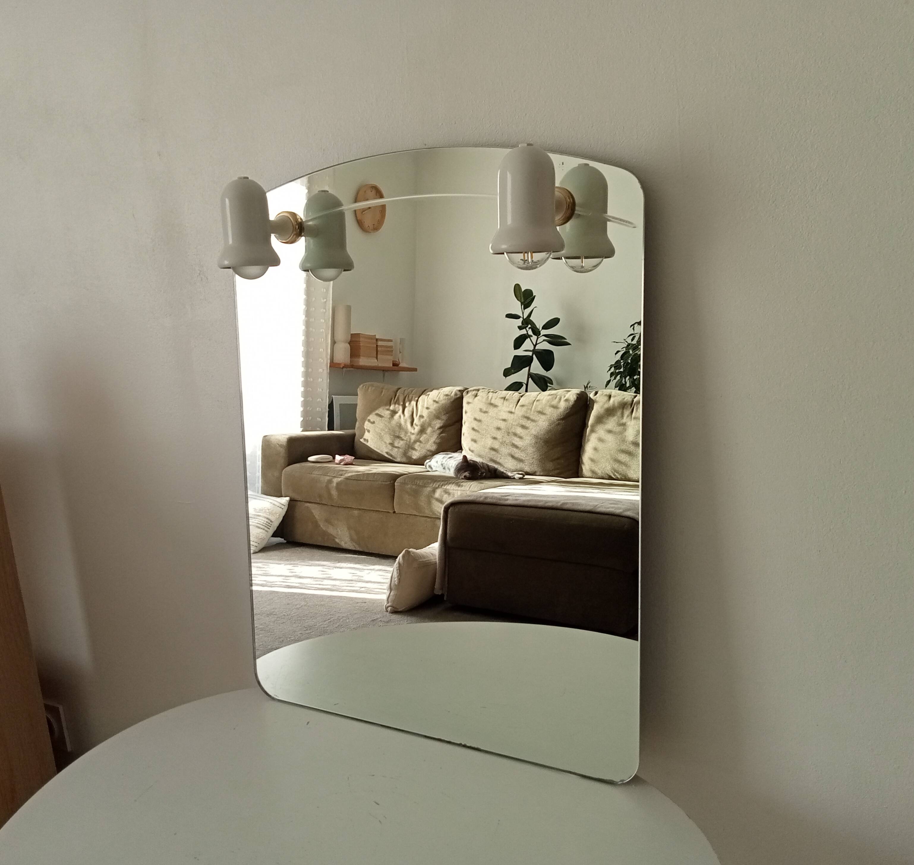 Vintage 90s illuminated mirror