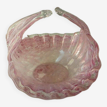empty pocket murano glass basket italy