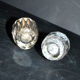 Swarovski lot salière en cristal taillé à facette sel poivre signé SC design 1980