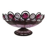 Fruit basket, bread, festive, in metal braided with pearls