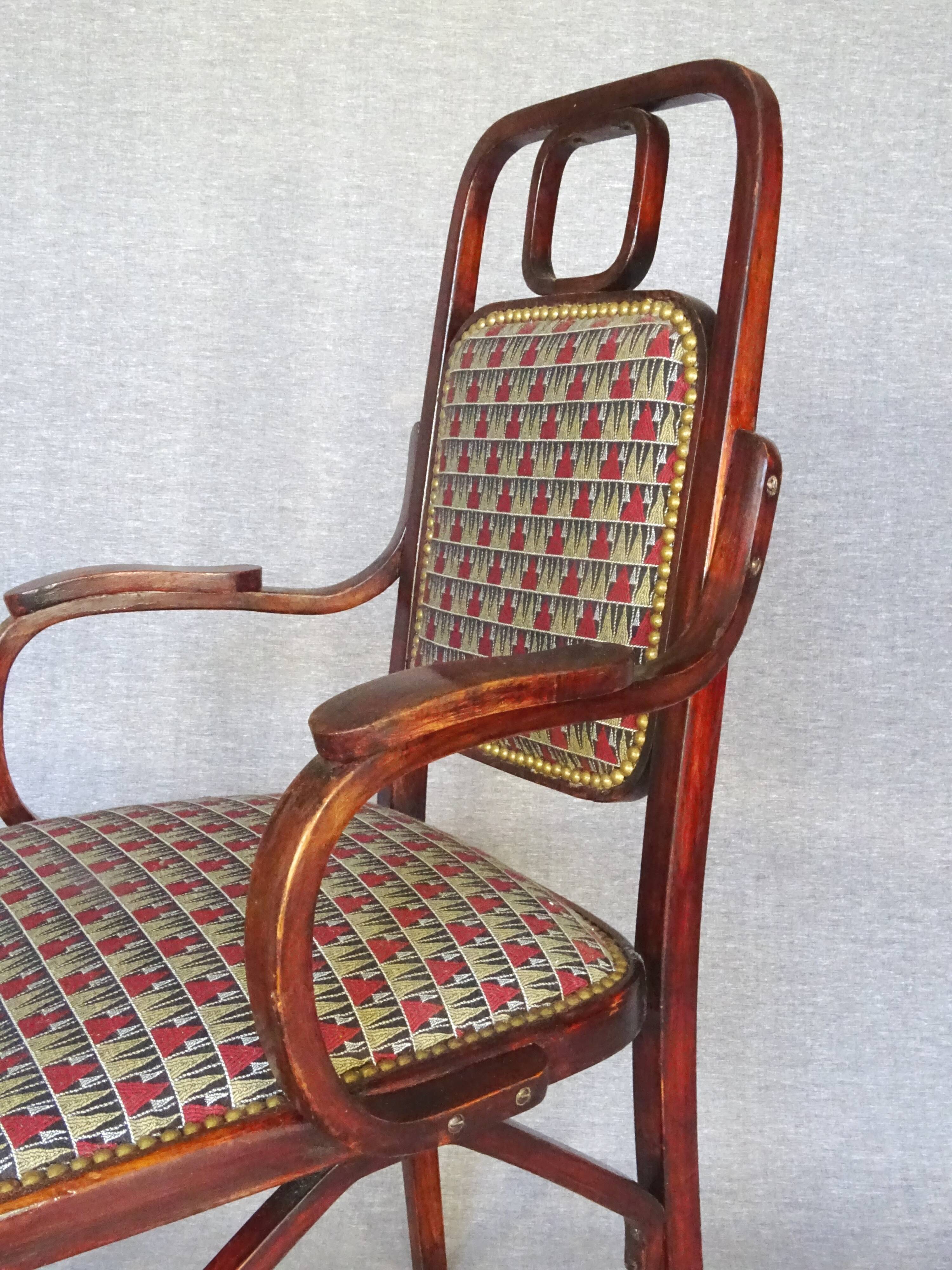 2 chaises et 1 fauteuil Secession Viennoise, 1910-1914