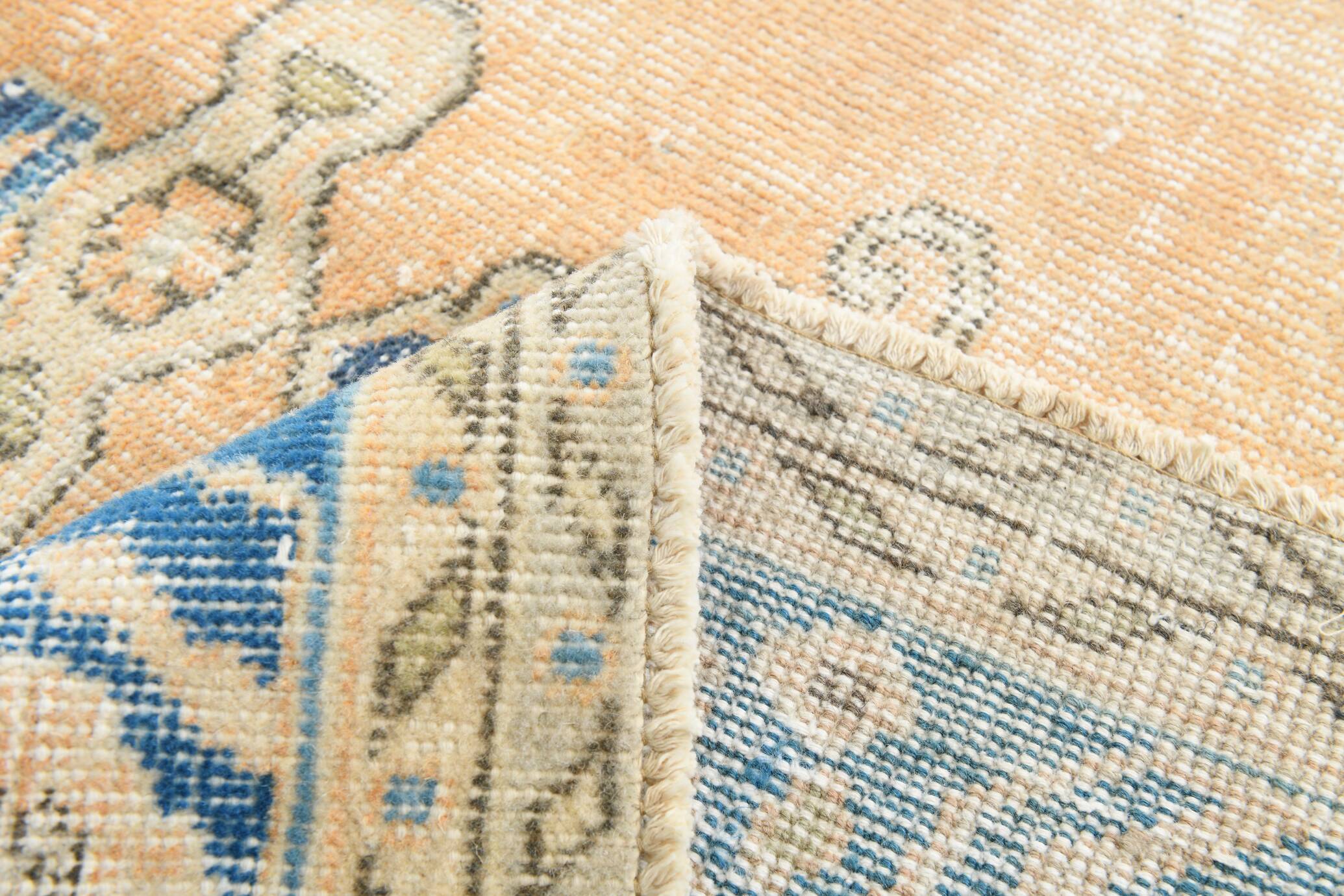 Large Blue Persian Area Rug, 206x294Cm