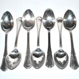 Ercuis set of 7 victoria silver-plated soup table spoons - spatours net