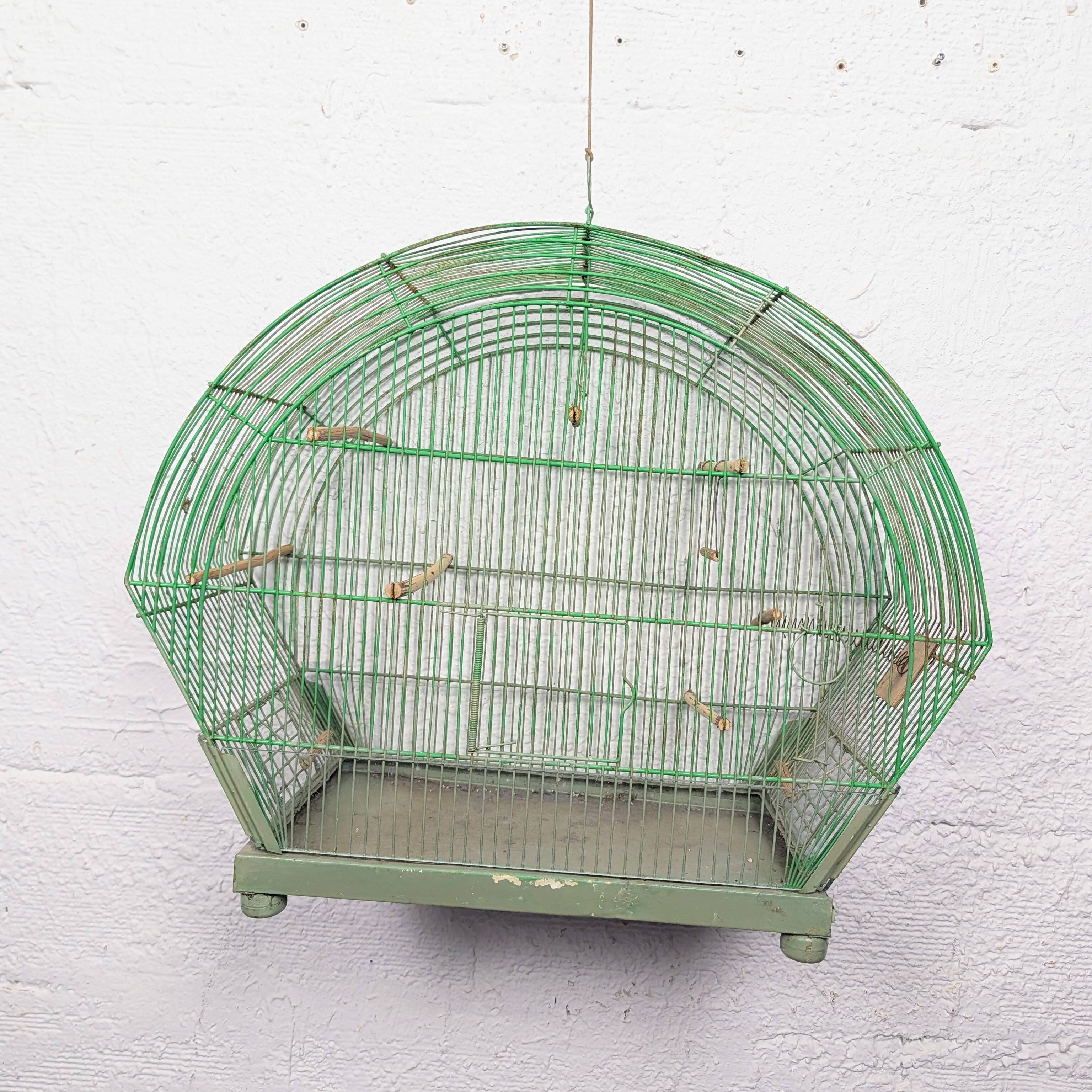 Old Green Birdcage