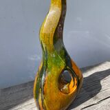 Vintage ceramic vase with drips
