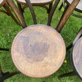 Set of 8 mismatched bistro chairs