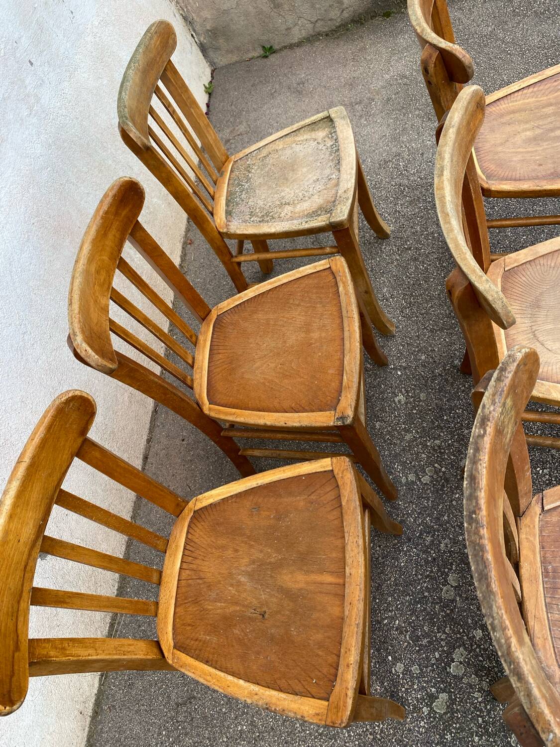 Set of 6 raw bistro chairs