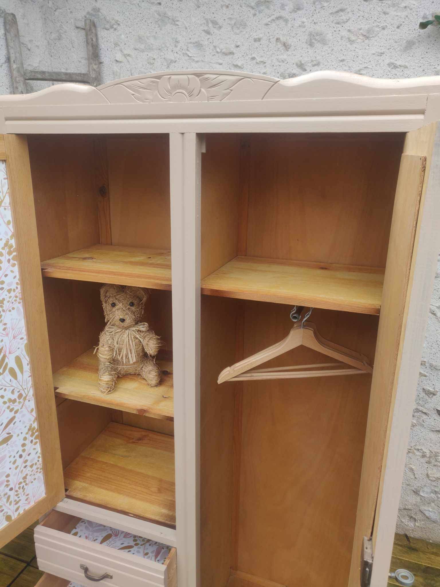 Beige art deco wardrobe