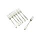 Set of forks, minimalism, silver-plated brass, Henneberg Brothers, Poland, 1930s