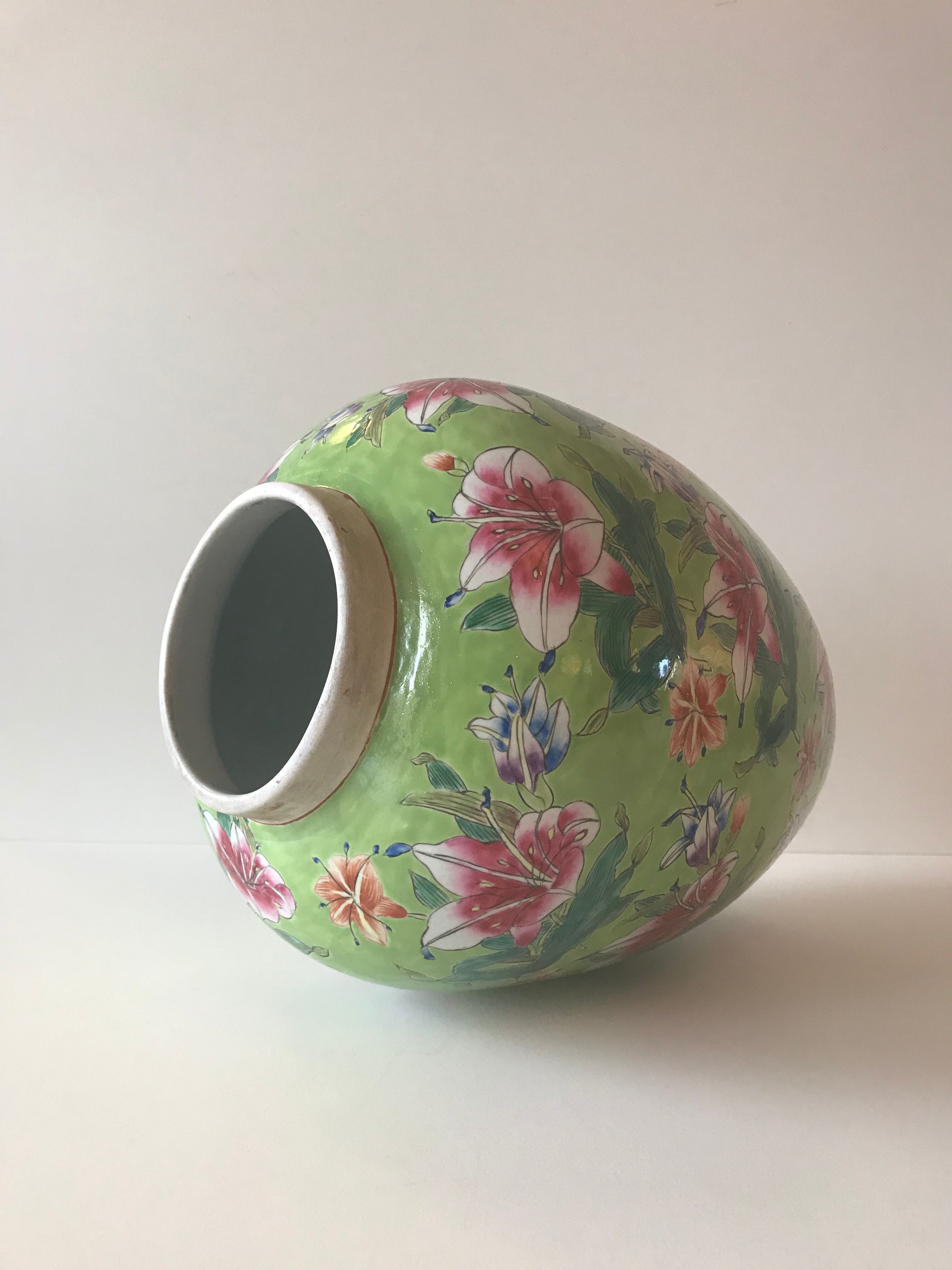 Large floral vase