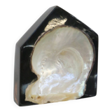 Ashtray, resin and mother-of-pearl inclusions, in the style of Jean Claude Dresse, 1970, vintage