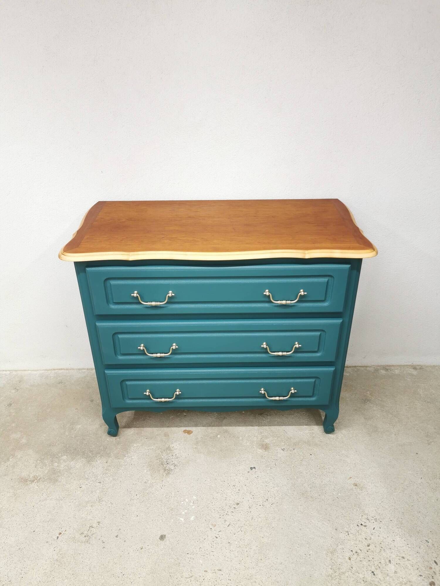 Vintage cherry wood commode refurbished