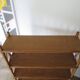 Wooden and rattan bookcase, 1970s-1980s