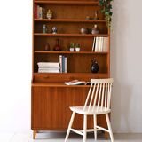 Vintage bookcase with pull-out desk