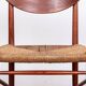 6 Danish chairs in teak and sea rush, model 316 by Peter Hvidt 1960.
