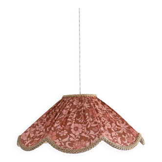 Suspension with printed floral design Françoise "auburn flowers"