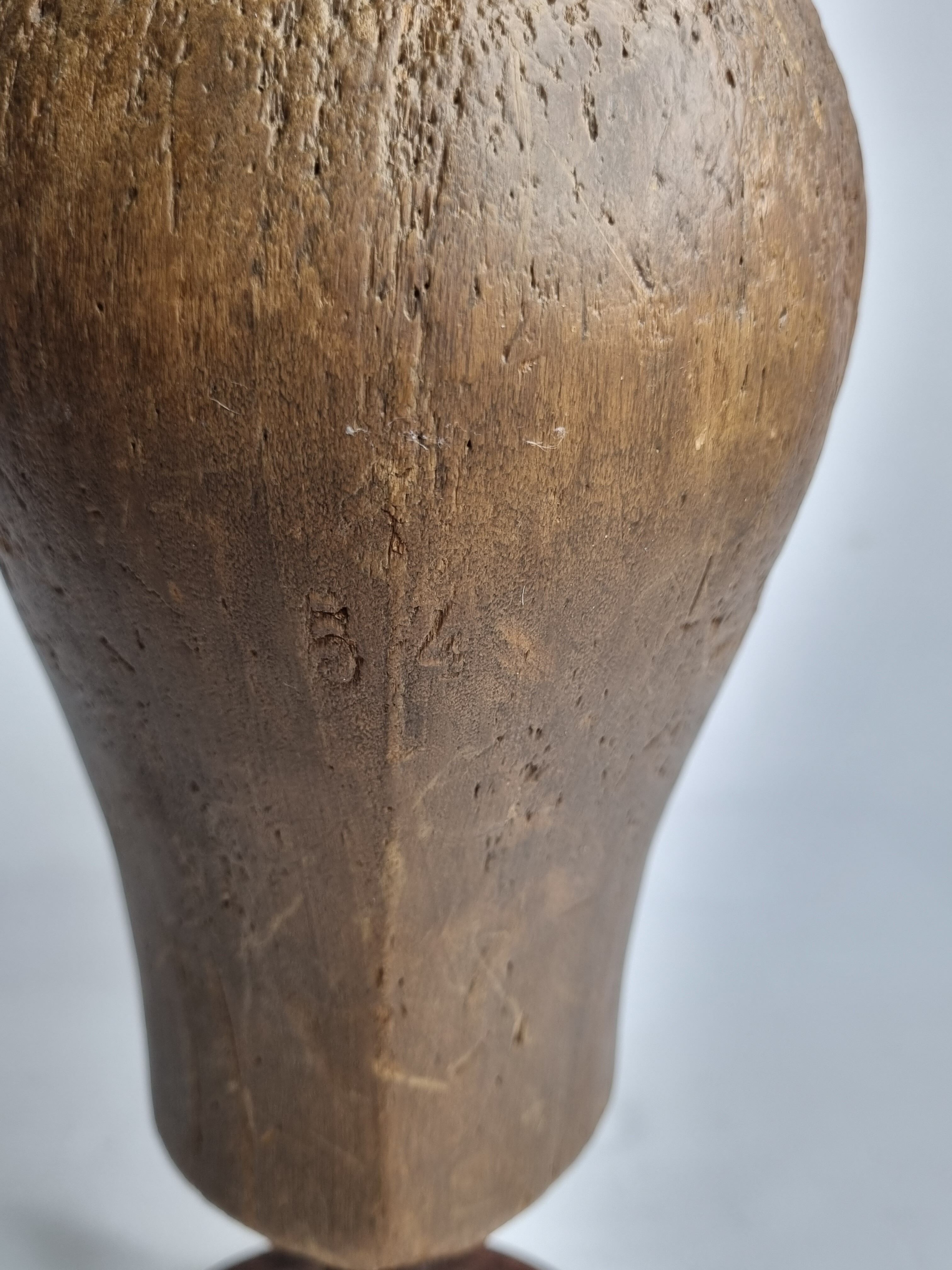 Former wooden milliner's head, 1900