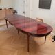 Louis XVI oval table in mahogany, 2 extensions