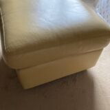 Leather pouf