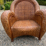 Rattan sofa and armchair