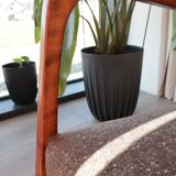 Vintage armchair chocolate granola mid-century modern design 1960