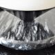 Vintage floor lamp from the 80s Swiss design in marble /opaline glass