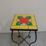 Ensemble vintage de 2 tables d’appoint avec carrelage années 1960