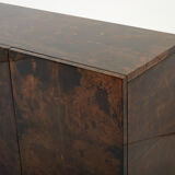 Aldo Tura sideboard in brown parchment and brass 1960