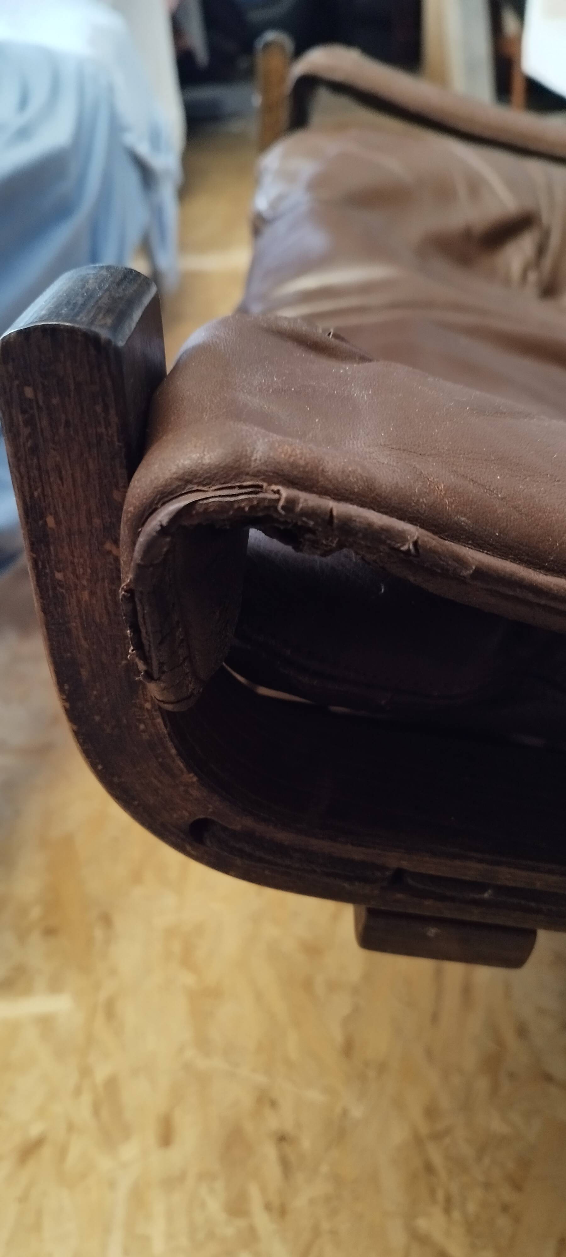 Fauteuil en cuir Westnofa Siesta par Ingmar Relling, 1960