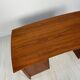 1960s Vintage Mid-Century Curved Danish Teak Writing Desk