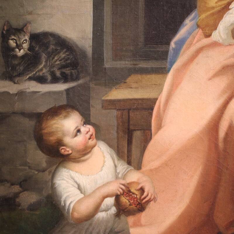 Scène intérieure du 19ème siècle peinture italienne
