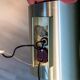 Brushed aluminum wall light, space age 70