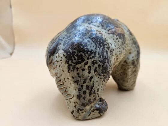 Royal Copenhagen glazed bear by Knud Kyhn 1950s rare