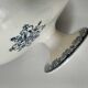 Ironstone compote by Manufacture Clairefontaine, Regency decoration, circa 1900.