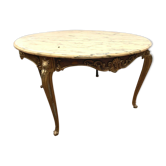 Table basse en bronze et plateau de marbre Style Louis XV XX siècle